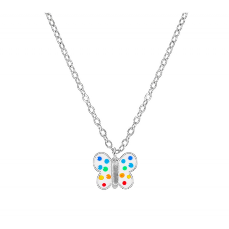 Gargantilla mariposa de plata