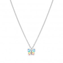 Gargantilla mariposa de plata para niñas