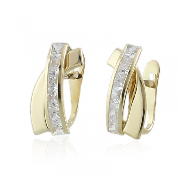 Pendientes oro 18k con circonitas