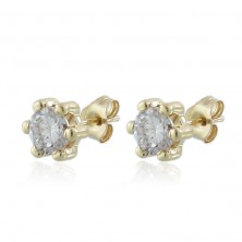 Pendientes oro 18k y circonitas