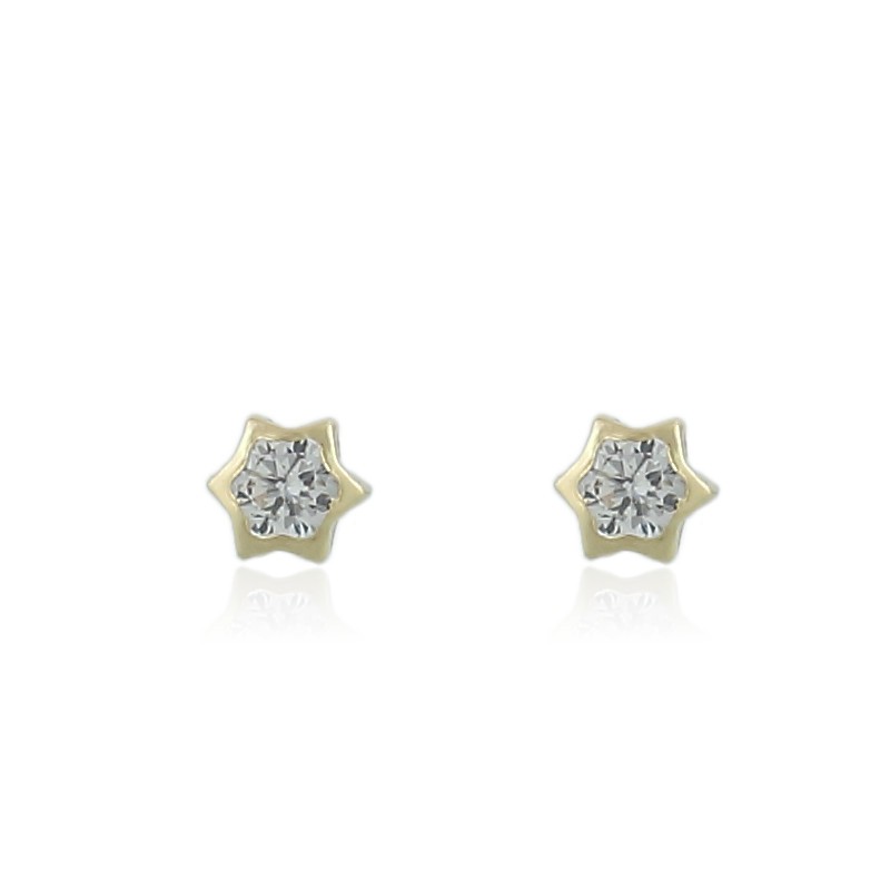 Pendientes estrella oro