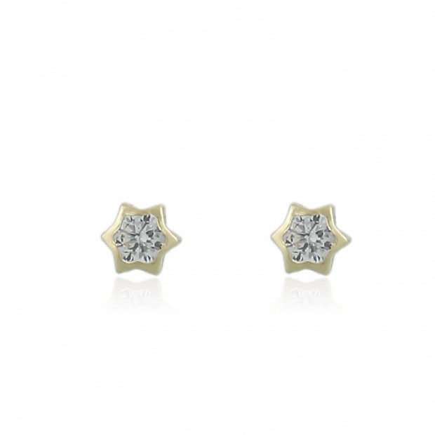 Pendientes estrella oro