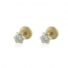 Pendientes estrella oro bebé