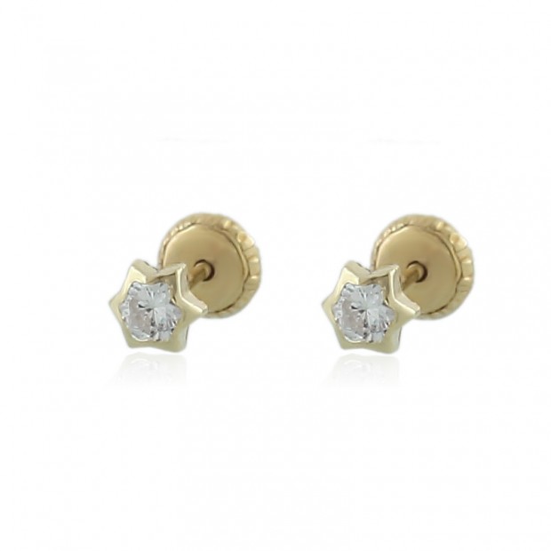 Pendientes estrella oro bebé