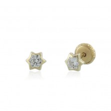 Pendientes estrella oro