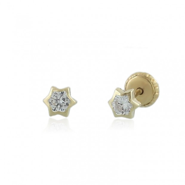 Pendientes estrella oro
