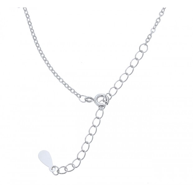 Collar de plata de corazón