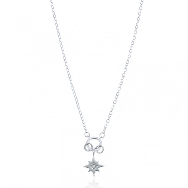 Collar estrella Polar de plata