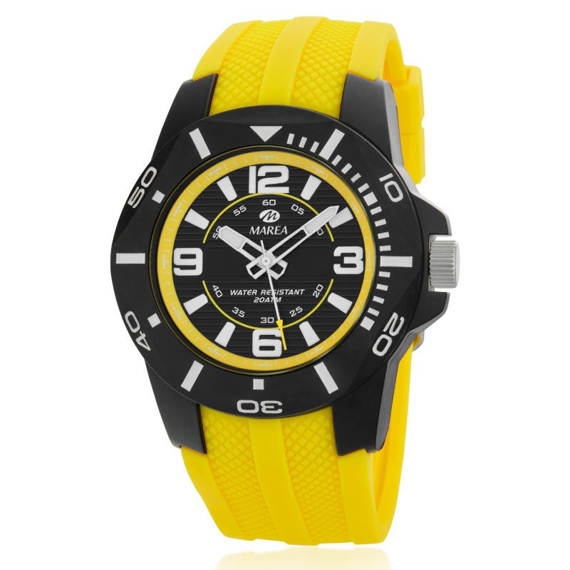 Reloj Marea deportivo para hombre color amarillo
