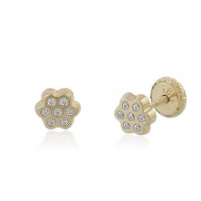 Pendientes de oro pequeños para niña