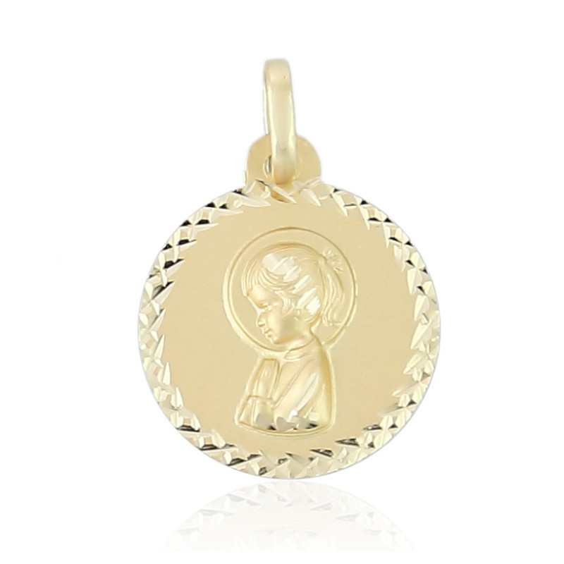 Medalla de la Virgen de oro 18k