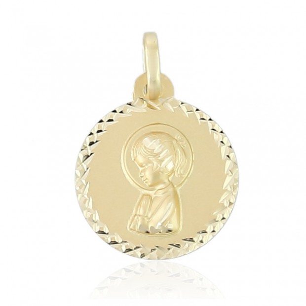 Medalla de la Virgen de oro 18k