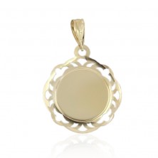 Medalla Virgen María de oro 18k calada