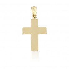 Cruz de oro 18k con dibujo interior enrejado
