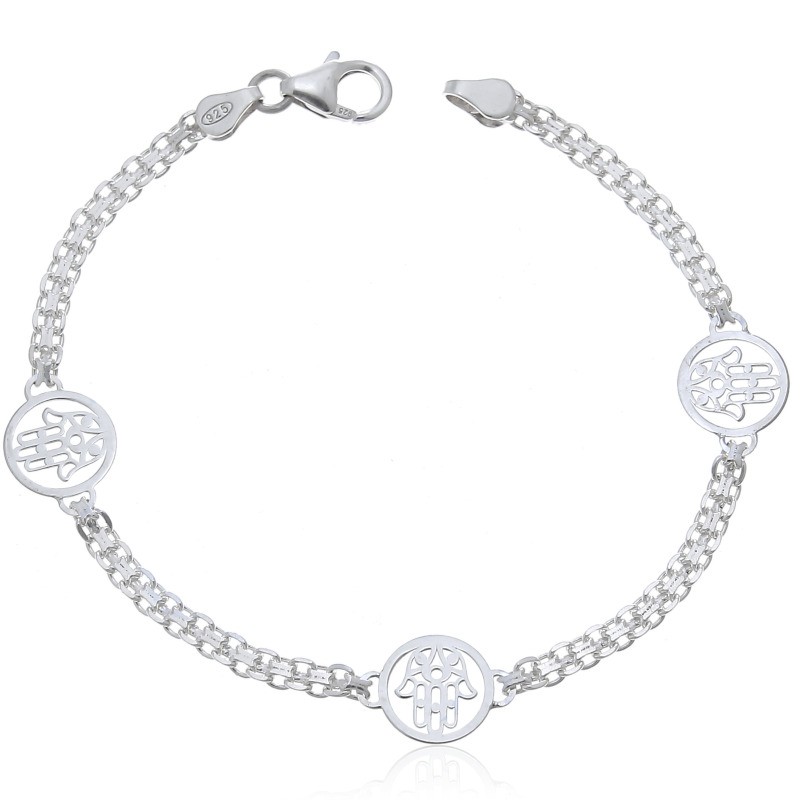 Pulsera de plata mano de Fátima