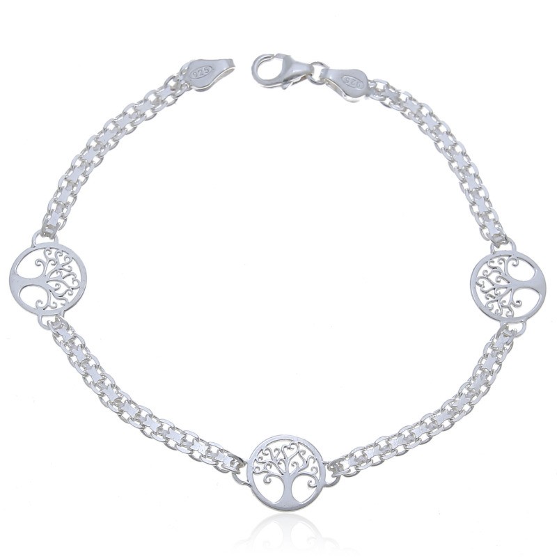 Pulsera de plata árbol de la vida