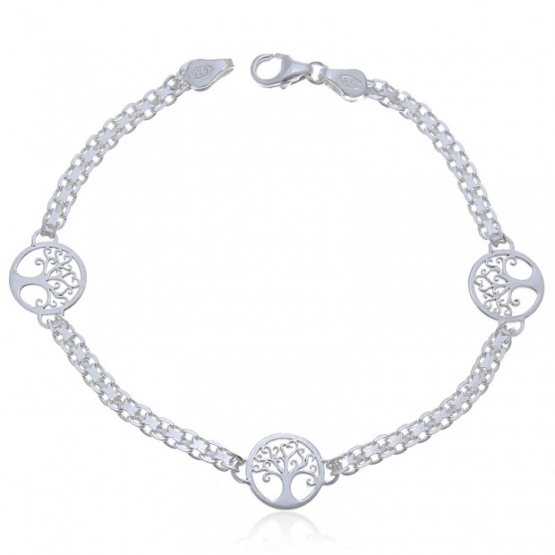 Pulsera de plata árbol de la vida