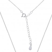 Collar Virgen del Rocío de plata rodiada con circonitas