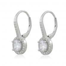 Pendientes largos de plata para novia