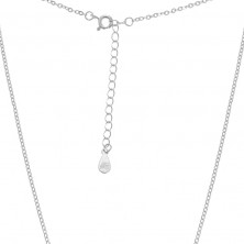 Cadena de collar de plata con piedras