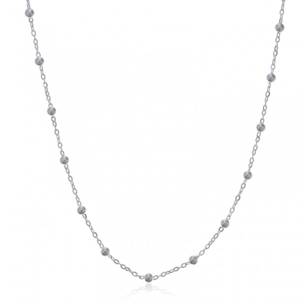 Collar bolas de plata de 3 mm