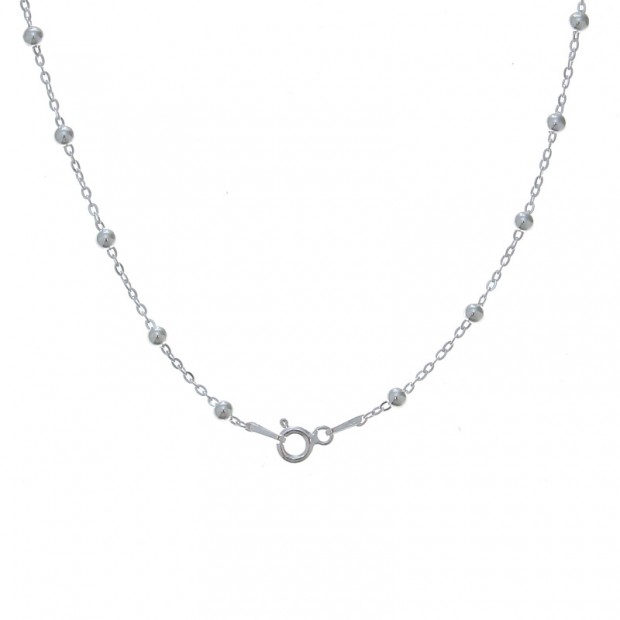 Collar bolas de plata de 3 mm