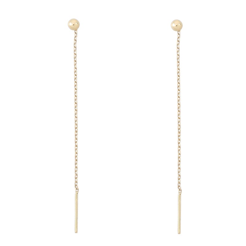 Pendiente de cadena con bolita de oro