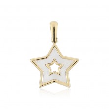 Colgante estrella de oro y nácar