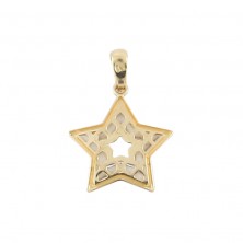 Colgante estrella de oro y nácar