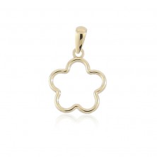 Colgante flor oro amarillo de 18k