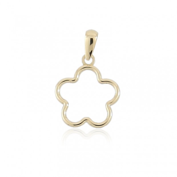 Colgante flor oro amarillo de 18k