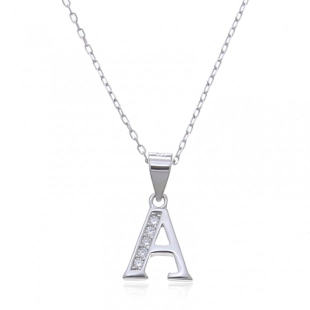 Collar inicial a de plata