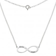 Collar infinito con nombre de plata