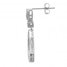 Pendientes de plata largos con piedras