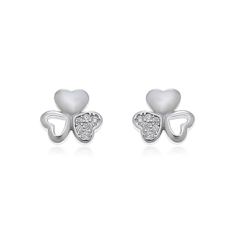 Pendientes de corazón de plata