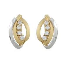 Pendientes de oro 18k para mujer bicolor