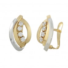 Pendientes de oro 18k para mujer bicolor