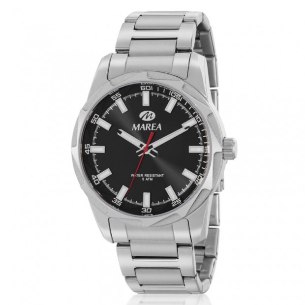 Reloj con esfera negra para hombre Marea