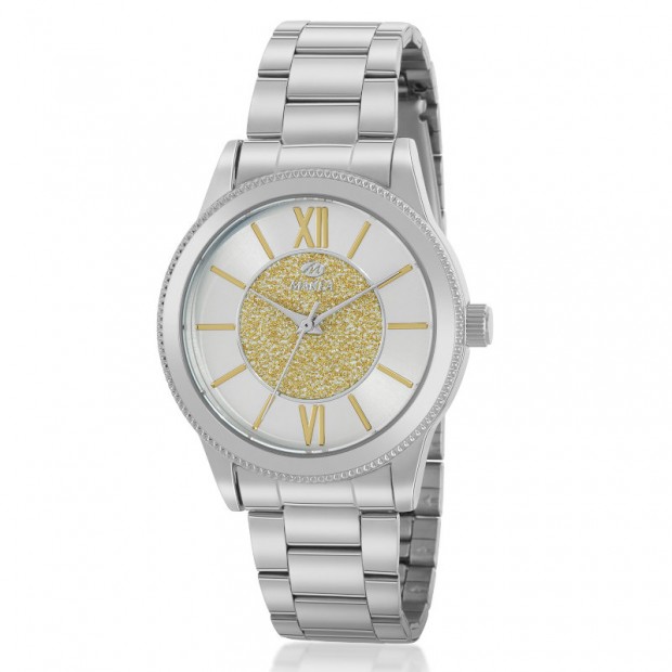 Reloj de mujer Marea con purpurina dorada
