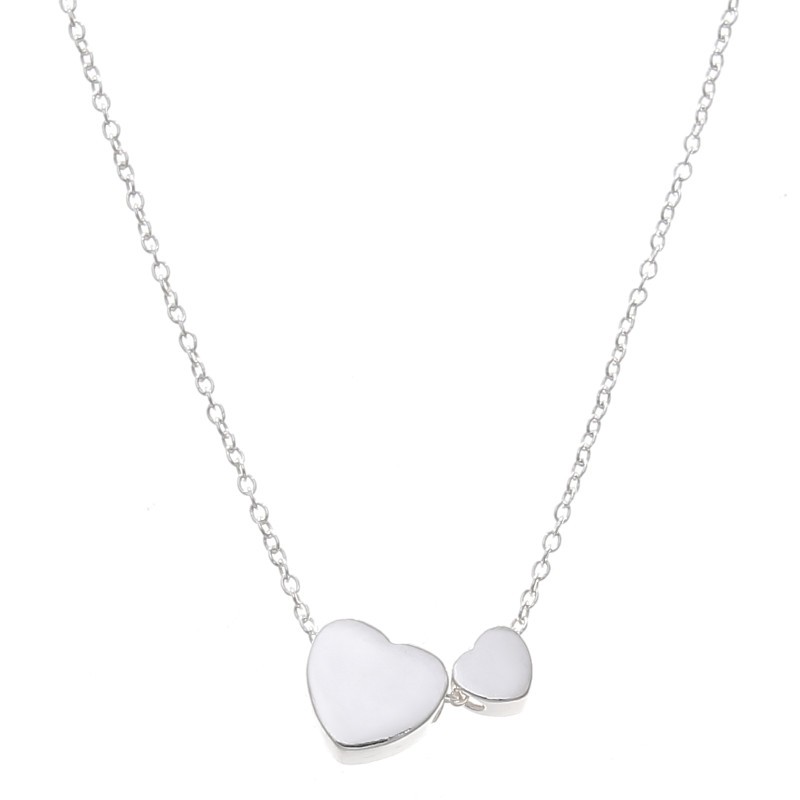 Collar de plata corazones para mujer