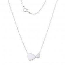 Collar de plata corazones para mujer