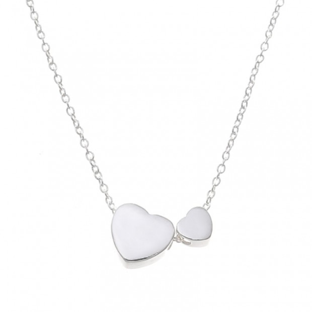 Collar corazon de plata para mujer