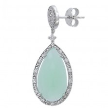 Pendientes largos de plata para mujer