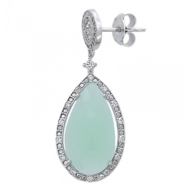 Pendientes largos de plata para mujer