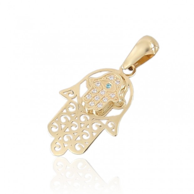 Colgante oro mano de Fátima