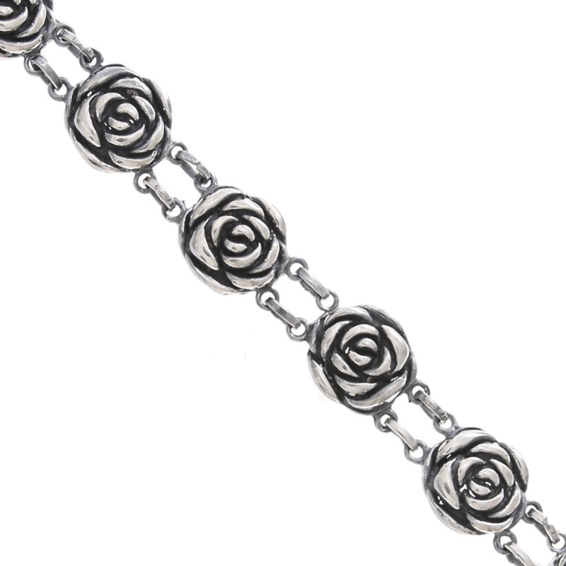 Pulsera de plata envejecida