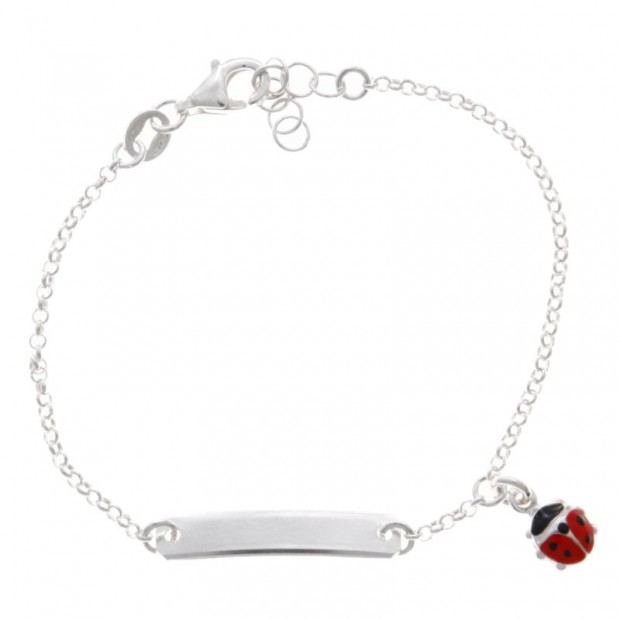 Pulsera plata niña personalizable