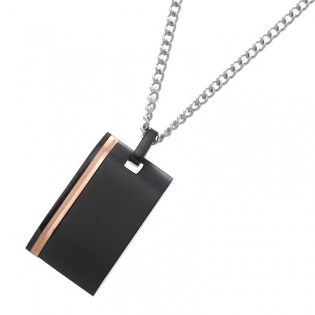 Collar de acero negro
